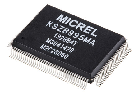 Microchip - KSZ8995MA - Microchip KSZ8995MA 10 Mbps, 100 Mbps ̫, MII/SNI, 1.8 V2.5 V3.3 V, 128 PQFPװ		