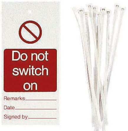 RS Pro - 7824549 - RS Pro 7824549 10Ƭ 'Do Not Switch On ()' PP ǩ, 158 x 75mm		