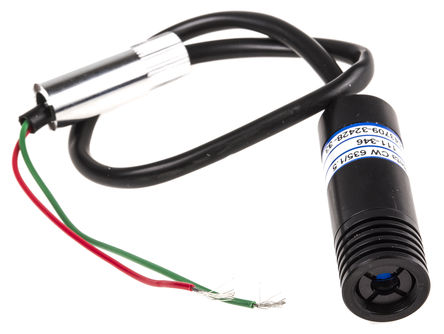 Global Laser - 1068-40-000 - Global Laser Beta CW 系列 1.5mW 红色 633nm 连续波 激光模块, 椭圆图样, TTL控制		