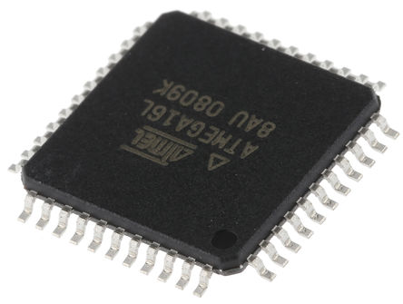 Microchip - ATMEGA16L-8AU - Microchip ATmega ϵ 8 bit AVR MCU ATMEGA16L-8AU, 8MHz, 16 kB512 B ROM , 1 kB RAM, TQFP-44		