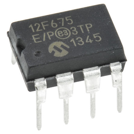 Microchip - PIC12F675-E/P - Microchip PIC12F ϵ 8 bit PIC MCU PIC12F675-E/P, 20MHz, 1024 x 14 ֣128 B ROM , 64 B RAM, PDIP-8		