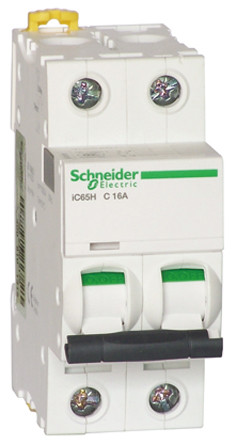 Schneider Electric - A9F27116 - Schneider Electric Acti 9 iC65H ϵ 1 16 A MCB A9F27116, 42 kA Ͽ, B բ		