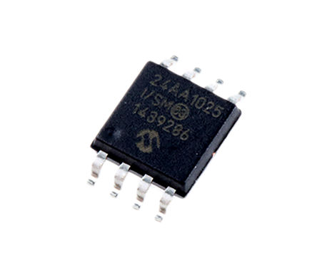 Microchip - 24AA1025-I/SM - Microchip 24AA1025-I/SM  EEPROM 洢, 1Mbit,  - I2Cӿ, 900ns, 1.7  5.5 V, 8 SOIJװ		