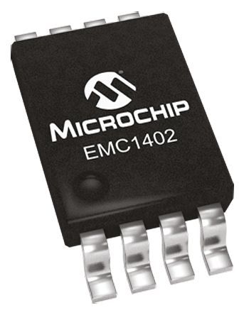 Microchip - EMC1402-1-ACZL-TR - Microchip EMC1402-1-ACZL-TR 11 λ ¶ȴ, 2Cȷ, SMBusӿ, 3  3.6 VԴ, -40  +125 C¶, 8 MSOPװ		