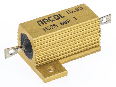 Arcol - HS25 68R J - Arcol HS25 ϵ HS25 68R J 25W 68 5%  尲װ̶ֵ, Ӷ, Ƿװ		