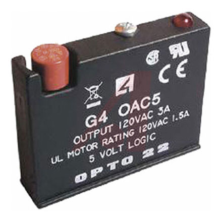 Opto 22 - G4OAC5 - Opto 22 G4 ϵ PLC /ģ G4OAC5, 3 A, 12  140 V , 48.8 x 12.2 x 41.1 mm		