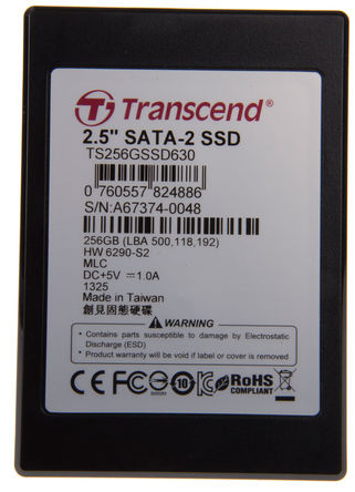 Transcend - TS256GSSD630 - Transcend 256 GB 2.5 in. ҵ  ̬Ӳ TS256GSSD630, SATA II ӿ		