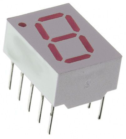 Broadcom - HDSP-F151 - Broadcom 1ַ 7  ɫ LED  HDSP-F151, 15 mcd, ҲС, 10.2mmַ, ͨװװ		