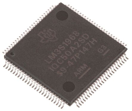Texas Instruments - LM3S1968-IQC50-A2 - Texas Instruments Stellaris ϵ 32 bit ARM Cortex M3 MCU LM3S1968-IQC50-A2, 50MHz, 256 kB ROM , 64 kB RAM, LQFP-100		