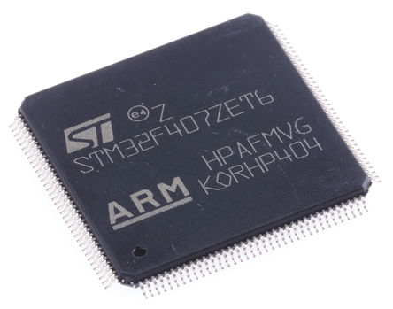 STMicroelectronics - STM32F407ZET6 - STMicroelectronics STM32F ϵ 32 bit ARM Cortex M4 MCU STM32F407ZET6, 168MHz, 512 kB ROM , 192 + 4 kB RAM 2xUSB, LQFP		