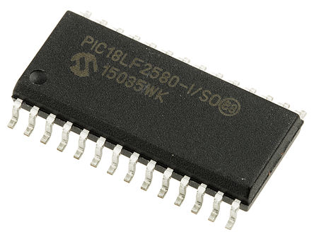 Microchip - PIC18LF2580-I/SO - Microchip PIC18F ϵ 8 bit PIC MCU PIC18LF2580-I/SO, 40MHz, 32 kB256 B ROM , 1536 B RAM, SOIC-28		