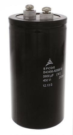 EPCOS - B43456A5568M000 - EPCOS B43456 ϵ 450 V ֱ 5600F  B43456A5568M000, 20%ݲ, 34m(ֵ), +85C		