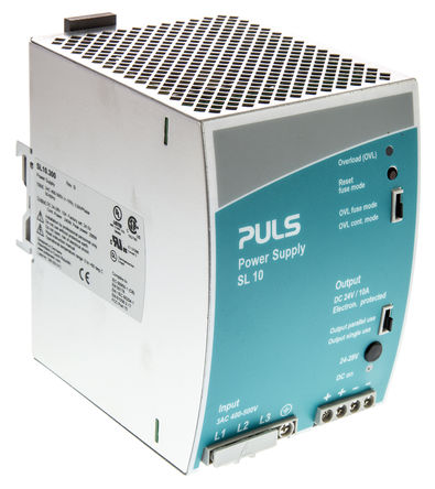 PULS - SL10.300 - PULS 240W ģʽ DIN 尲װԴ SL10.300, 91.2 %, 92 %Ч, 8.6  10A 24  28V dc/		