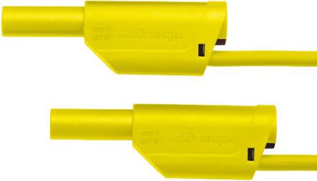 Schutzinger - VSFK 6000 / 2.5 / 100 / GE - Schutzinger VSFK 6000 / 2.5 / 100 / GE 黄色 测试引线, 32A额定电流, 1kV, 插头至公, 1m长		
