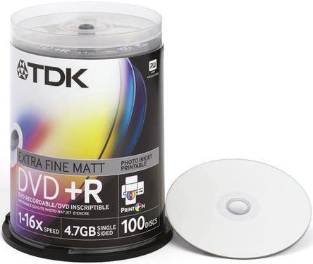 TDK DVD+R47PWWCBED100