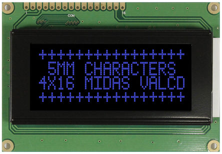 Midas - MC41605A12W-VNMLB - Midas MC41605 ϵ ͸ʽ ĸ LCD ɫʾ MC41605A12W-VNMLB, LED, 416ַ		