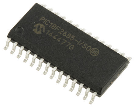 Microchip - PIC18F2685-I/SO - Microchip PIC18F ϵ 8 bit PIC MCU PIC18F2685-I/SO, 40MHz, 96 kB1024 B ROM , 3328 B RAM, SOIC-28		