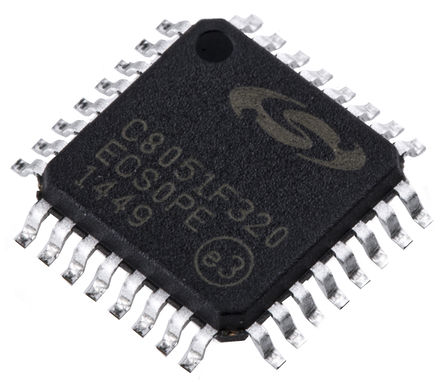 Silicon Labs - C8051F320-GQ - Silicon Labs C8051F ϵ 8 bit 8051 MCU C8051F320-GQ, 25MHz, 16 kB ROM , 2304 B RAM, 1xUSB, LQFP-32		
