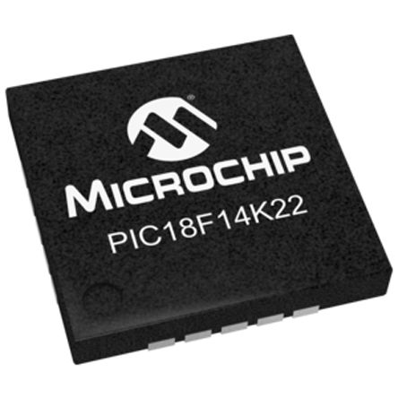 Microchip - PIC18F14K22-I/ML - Microchip PIC18F ϵ 8 bit PIC MCU PIC18F14K22-I/ML, 64MHz, 16 kB256 B ROM , 512 B RAM, QFN-20		