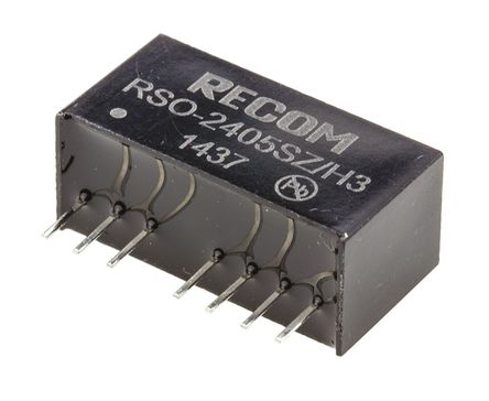 Recom - RSO-2405SZ/H3 - Recom RSO ϵ 1W ʽֱ-ֱת RSO-2405SZ/H3, 9  36 V ֱ, 5V dc, 200mA, 3kV dcѹ, 78%Ч, SIPװ		