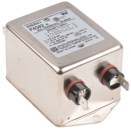 TE Connectivity - 20ERK1 - TE Connectivity RK ϵ 20A 250 V , 50 Hz, 60 Hz װ RFI ˲ 2-1609089-7, νӶ		
