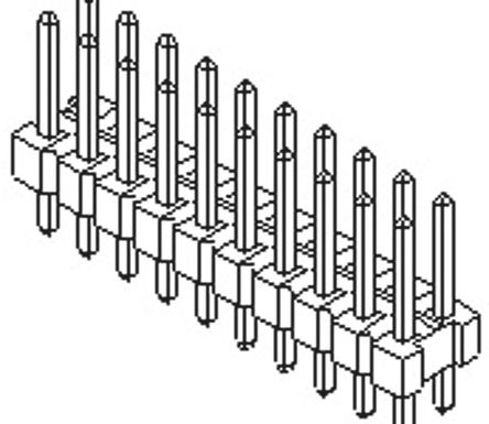 Molex - 10-89-7402 - Molex C-Grid ϵ�� 40· 2.54mm�ھ� (2��) ֱ ���Ź��� 10-89-7402, ���Ӷ˽�, 3A, ͨ��		