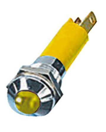 CML Innovative Technologies - 190402Z2 - CML Innovative Technologies 190402Z2 5 mm 凸型 黄色 LED 指示器, 8mm安装孔尺寸, 12 V 交流/直流		