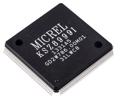Microchip - KSZ8999I - Microchip KSZ8999I 10 Mbps, 100 Mbps ̫, MII/SNI, 2.1 V3.3 V, 208 PQFPװ		