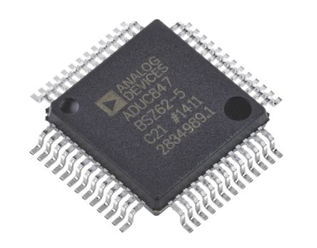 Analog Devices - ADUC847BSZ62-5 - Analog Devices ADuC8 ϵ 8 bit 8052 MCU ADUC847BSZ62-5, 12.58MHz, 4 kB62 kB ROM , 2304 B RAM, MQFP-52		