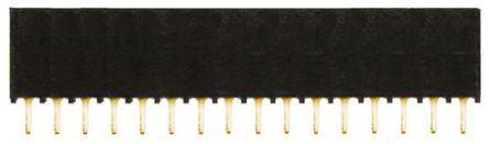 Samtec - SSQ-116-01-G-S - Samtec SSQ 系列 1行 16路 直 2.54mm节距 通孔 印刷电路板插座 SSQ-116-01-G-S, 焊接端接, 板对板		