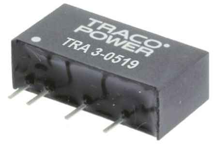 TRACOPOWER - TRA 3-1219 - TRACOPOWER TRA 3 ϵ 3W ʽֱ-ֱת TRA 3-1219, 10.8  13.2 V ֱ, 9V dc, 333mA, 1kV dcѹ, 87%Ч, SIP 6װ		
