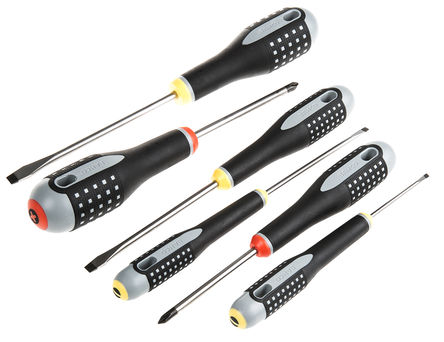 Bahco - BE-9881 - Bahco 6件装 工程师 一字；Phillips 十字头 螺丝刀套件 BE-9881		