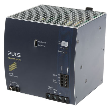 PULS - QS40.484 - PULS Q ϵ 960W ģʽ DIN 尲װԴ QS40.484, 95%Ч, 240V ac, 20A, 54V dc 48V dc/		