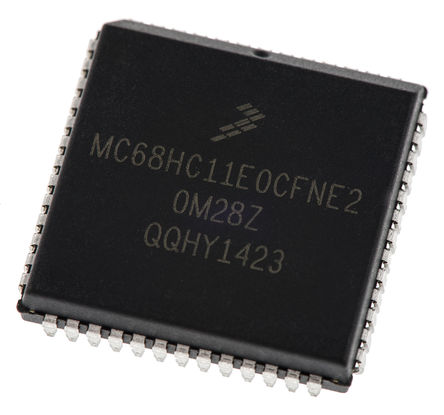 NXP - MC68HC11E0CFNE2 - NXP M68HC11 ϵ 8 bit HC11 MCU MC68HC11E0CFNE2, 2MHz ROMLess, 512 B RAM, PLCC-52		