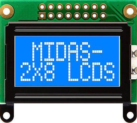 Midas - MC20805B6W-BNMLW - Midas MC20805B ϵ ͸ʽ ĸ LCD ɫʾ MC20805B6W-BNMLW, LED, 28ַ		