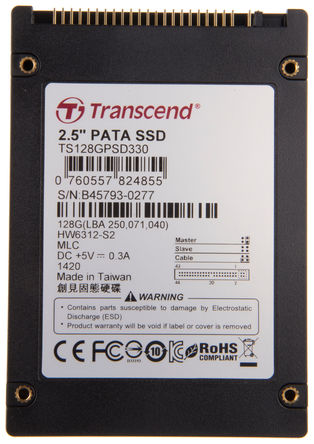 Transcend - TS128GPSD330 - Transcend PSD330 128 GB 2.5 in. ҵ  ̬Ӳ, SATA II ӿ		