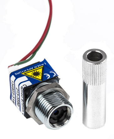 Global Laser - 1250-34-000 - Global Laser Cameo 系列 0.8mW 红色 670nm 连续波 对准 激光模块, 椭圆图样		