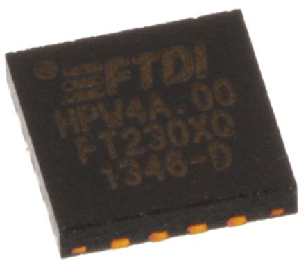FTDI Chip - FT230XQ-R - FTDI Chip FT230XQ-R 3MBd UART ӿ, ֧RS232RS422RS485SIEUART׼, 5 V, 16 QFNװ		