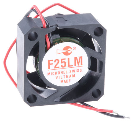 Micronel - F25LM-005XK-9 - Micronel F25 ϵ 0.3W 5 V ֱ  F25LM-005XK-9, 3.12m3/h, 8000rpm, 25 x 25 x 10mm		