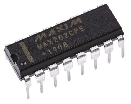 Maxim - MAX202CPE+ - Maxim MAX202CPE+ 120kbps ·շ, EIA/TIA-232-E, RS-232, V.28ӿ, 2-TX 2-RX 2-TRX, 5 VԴ, 16 PDIPװ		