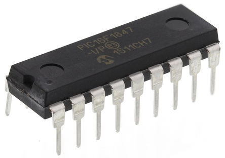 Microchip - PIC16F1847-I/P - Microchip PIC16F ϵ 8 bit PIC MCU PIC16F1847-I/P, 32MHz, 8 kB ROM , 1024 B RAM, PDIP-18		