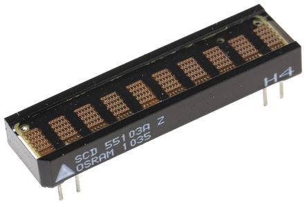 OSRAM Opto Semiconductors - SCD 55103A - Osram Opto 10ַ ĸ 5 x 5 ɫ LED ʾ SCD 55103A, 0.24 mcd/, 3.68mmַ, ͨװװ		