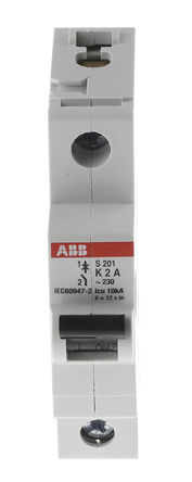 ABB - 2CDS251001R0277 - ABB System M Pro S200 ϵ 1 2 A MCB ΢Ͷ· 2CDS251001R0277, 6 kA Ͽ, K բ		