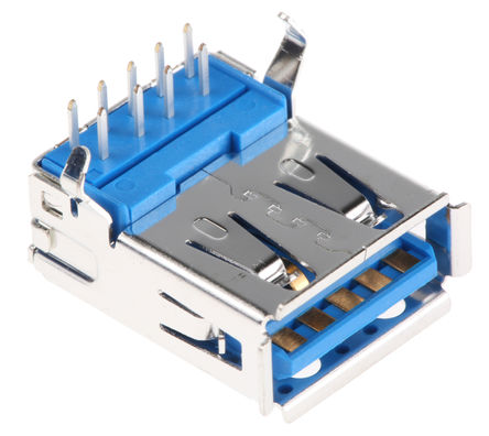 TE Connectivity - 1932258-1 - TE Connectivity 1 ˿ ֱ USB3.0 A  USB  1932258-1, ͨ, 100 V /ֱ, 1.8A		