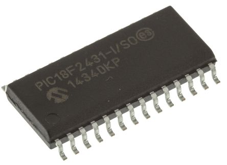 Microchip - PIC18F2431-I/SO - Microchip PIC18F ϵ 8 bit PIC MCU PIC18F2431-I/SO, 40MHz, 256 B16384 B ROM , 768 B RAM, SOIC-28		