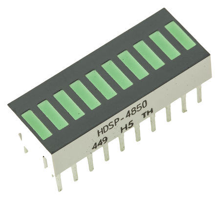 Broadcom - HDSP-4850 - Broadcom  ɫ LED ʾ HDSP-4850, 1.9 mcd, ͨװװ		