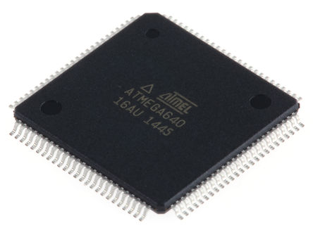 Microchip - ATMEGA640-16AU - Microchip ATmega ϵ 8 bit AVR MCU ATMEGA640-16AU, 16MHz, 4 kB, 64 kB ROM , 8 kB RAM, TQFP-100		