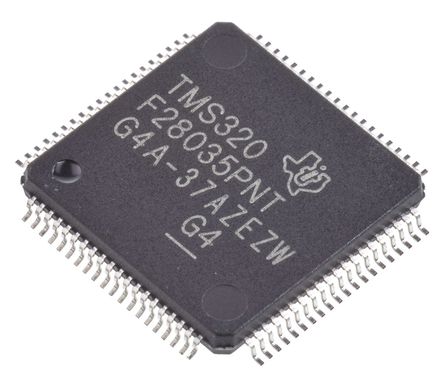 Texas Instruments - TMS320F28035PNT - Texas Instruments Piccolo ϵ 32 bit C28x MCU TMS320F28035PNT, 60MHz, 128 kB ROM , 20 kB RAM, LQFP-80		