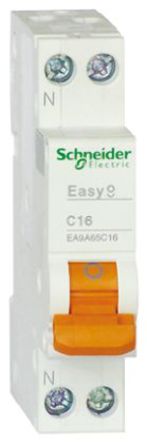 Schneider Electric - EA9A65C10 - Schneider Electric Easy 9 EA9 ϵ 1 + N 10 A MCB EA9A65C10, C բ		