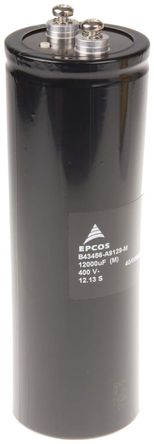 EPCOS - B43456A9129M000 - EPCOS B43456 ϵ 400 V ֱ 12000F  B43456A9129M000, 20%ݲ, 12m(ֵ), +85C		